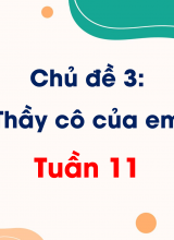 Chủ đề 3 Thầy cô của em  Tuần 11